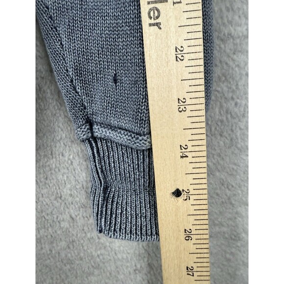 Cabelas Sweater Mens Large Blue Knit Henley 100% Cotton Washed‎ Out Cozy Preppy - Picture 9 of 12